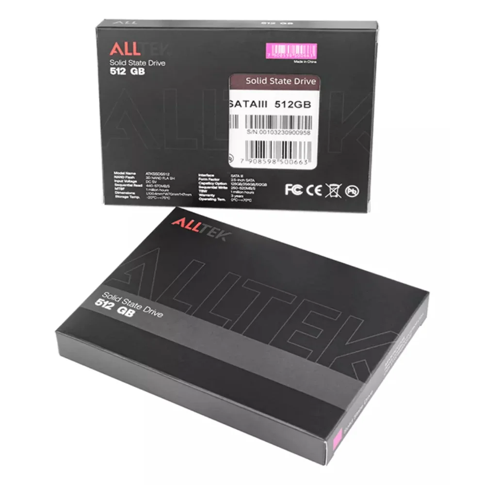 SSD 512gb Alltek 25 Sata Ill 6 Gbs KaBuM