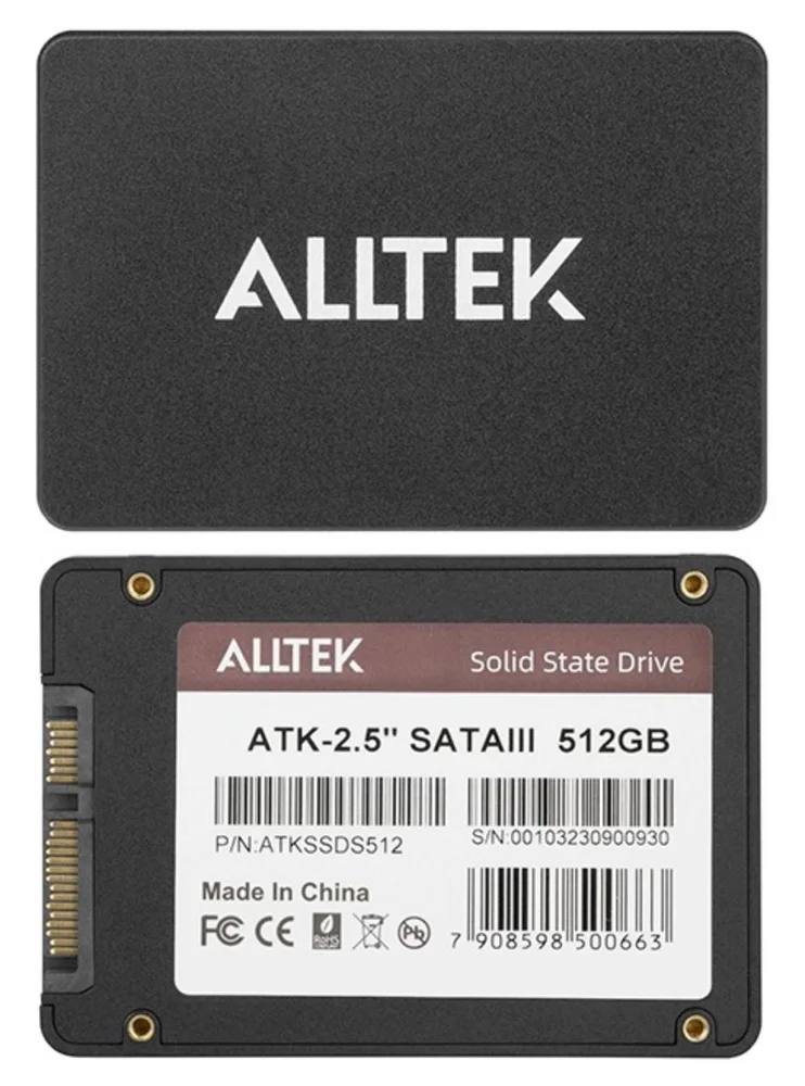 SSD 512gb Alltek 25 Sata Ill 6 Gbs KaBuM