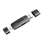 Leitor De Cartão 2 Em 1 Ugreen 80191 Usb A + Usb-c Super Prático