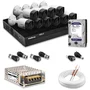 Kit 10 Câmeras De Segurança Intelbras Full Hd 1080p Com Dvr Mhdx 1216 1080p Com HD 2TB Purple | Completo 100% Intelbras