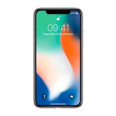 Usado: Iphone X 64GB Prateado Muito Bom KaBuM