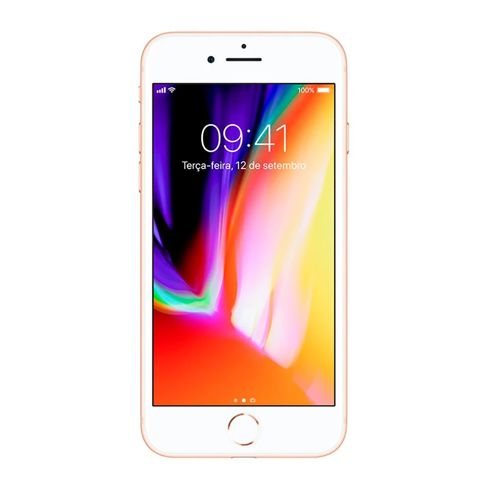 Usado: Iphone 8 256GB Dourado Bom KaBuM