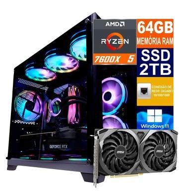 CPU ryzen5 7600x PC Gamer AMD Ryzen 5 7600x KaBuM