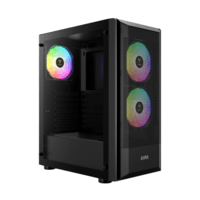 Gabinete Gamer Gamdias Aura Gc6 3fans S/fonte Atx Midtower Vidro Temperado Preto - Aura Gc6
