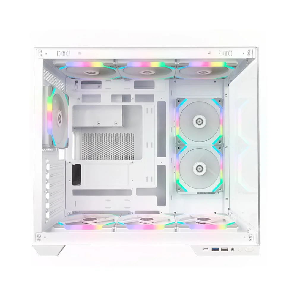 Gabinete Gamer Redragon Wideload Pro Midtower S/fan S/fonte Vidro Temperado Branco - Ca-604w-pro