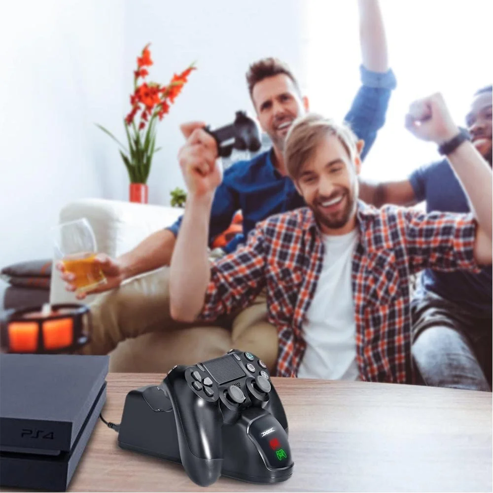 Base Carregador Compatível Com Controle Playstation 4 Dualshock 4 Base Carregador Compatível Com Controle Playstation 4 Dualshock 4