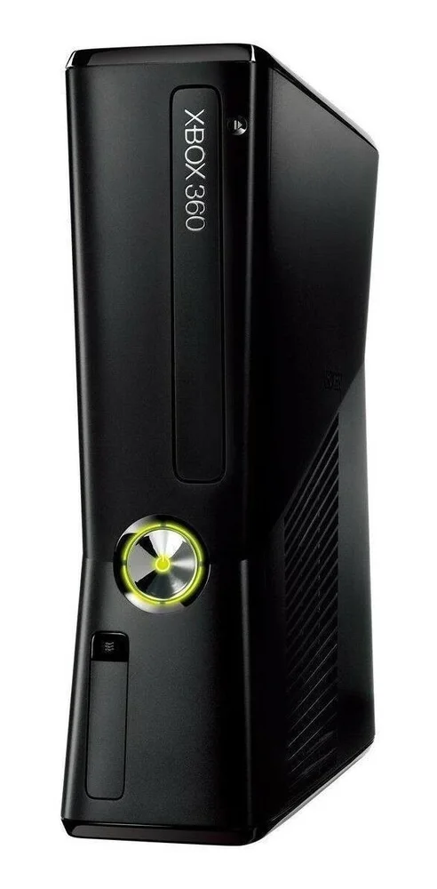 Microsoft XBOX 360 Slim 4gb Standard Cor Matte Black 2 Controles + Kinect + 1 Jogo