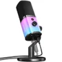 Microfone Gamer Maono Pd100x, USB e Xlr, RGB, Preto