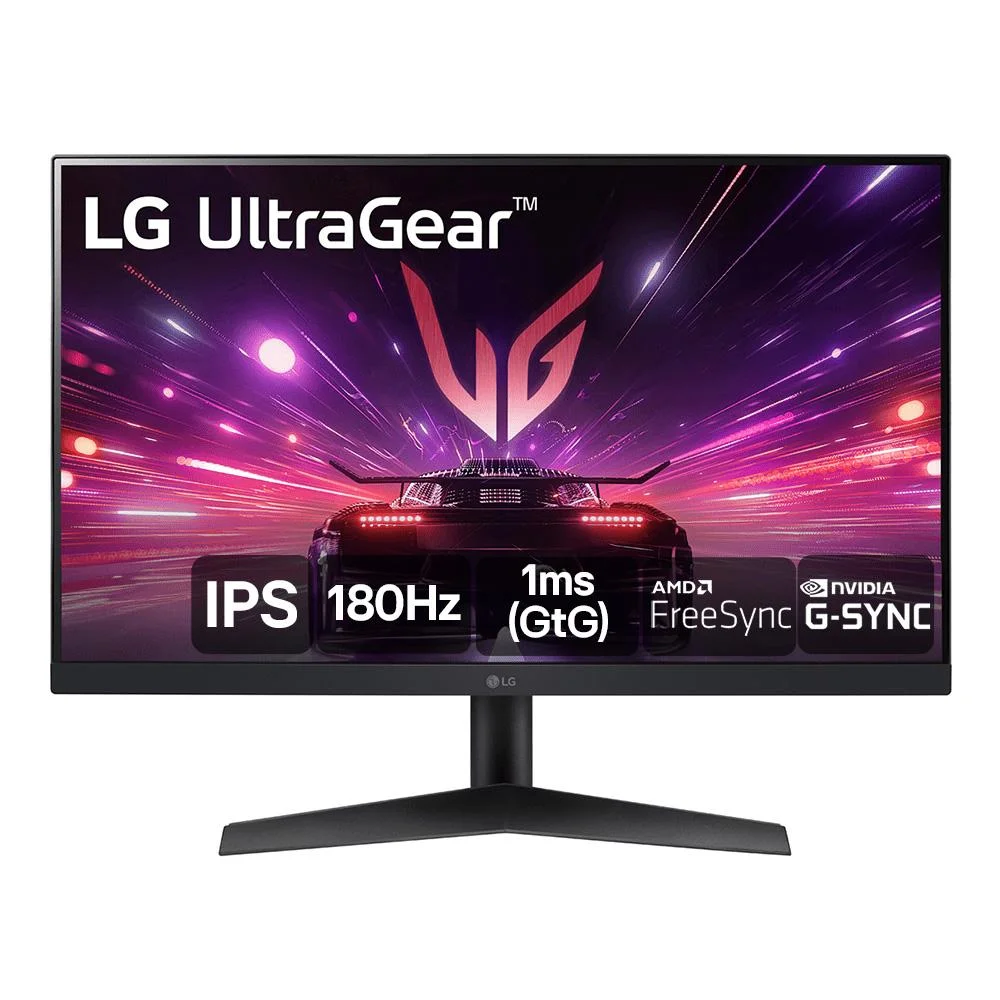 Monitor Gamer LG Ultragear 24” LED, 180Hz, 1ms, HDR10, AMD Freesync, DisplayPort, HDMI - 24gs60f-b