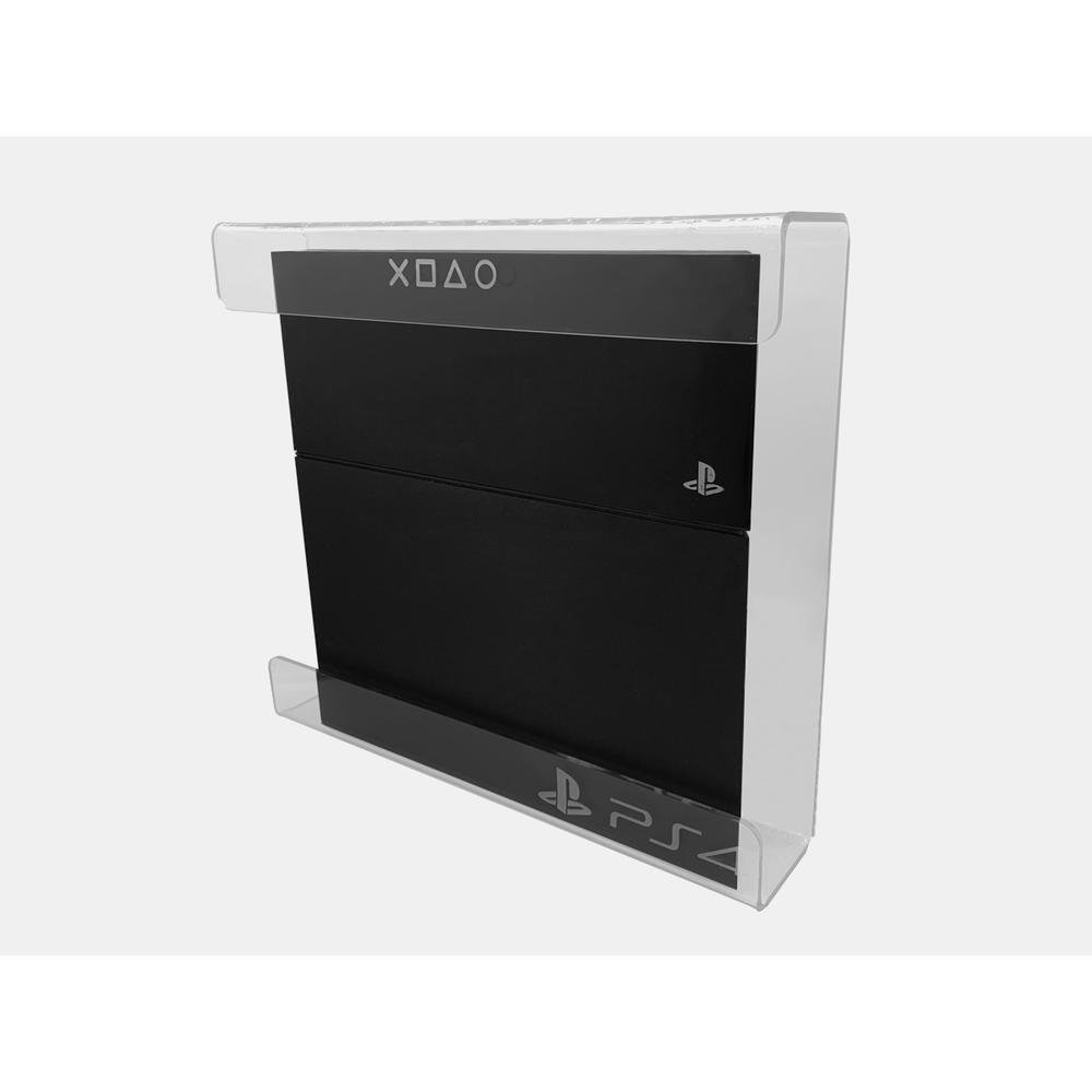 Suporte Parede Console Playstation 4 Slim - Ps4 Slim - Material Acrílico Cristal (transparente) Suporte Parede Console Playstation 4 Slim - Ps4 Slim - Material Acrílico Cristal (transparente)