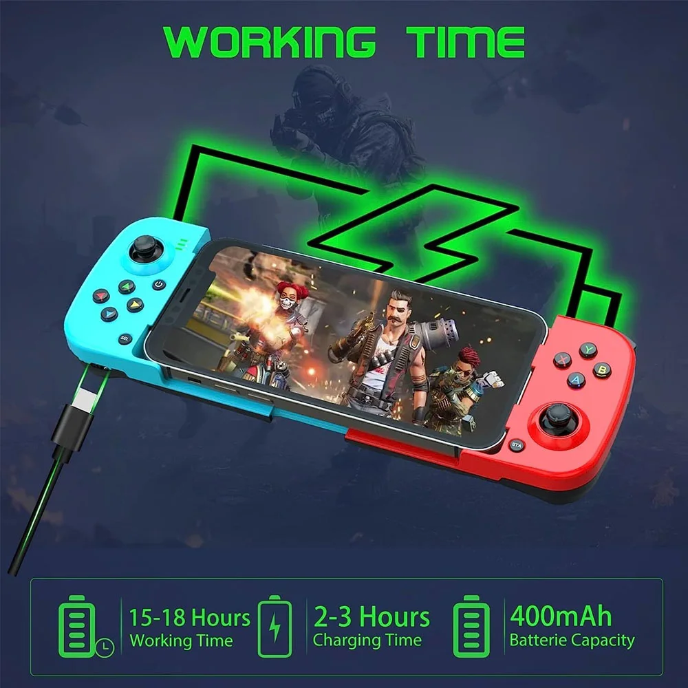 Gamepad Sem Fio Compatível Com Bluetooth Controlador De Jogo Esticador Joystick Para Telefones Celulares PC