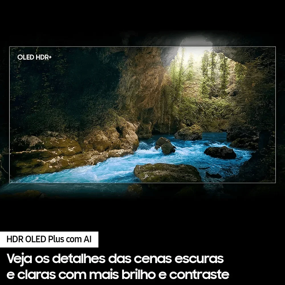 Samsung Ai Tv 65” OLED 4k 65s90d 2024,  Processador Com Ai, Painel Até 144hz, Design Laserslim, Ai Energy Mode, Alexa Built In 65”