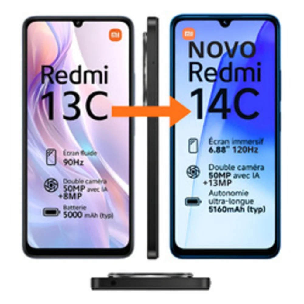 Smartphone Xiaomi Redmi 14c Dual Sim 4g, 256gb, 8GB Ram, Tela 6.88, 50mp Starry Blue - view 3