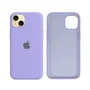 Capa Capinha Case Silicone Cover Premium Aveludada Com Logo Compatível Iphone 14 Lilas