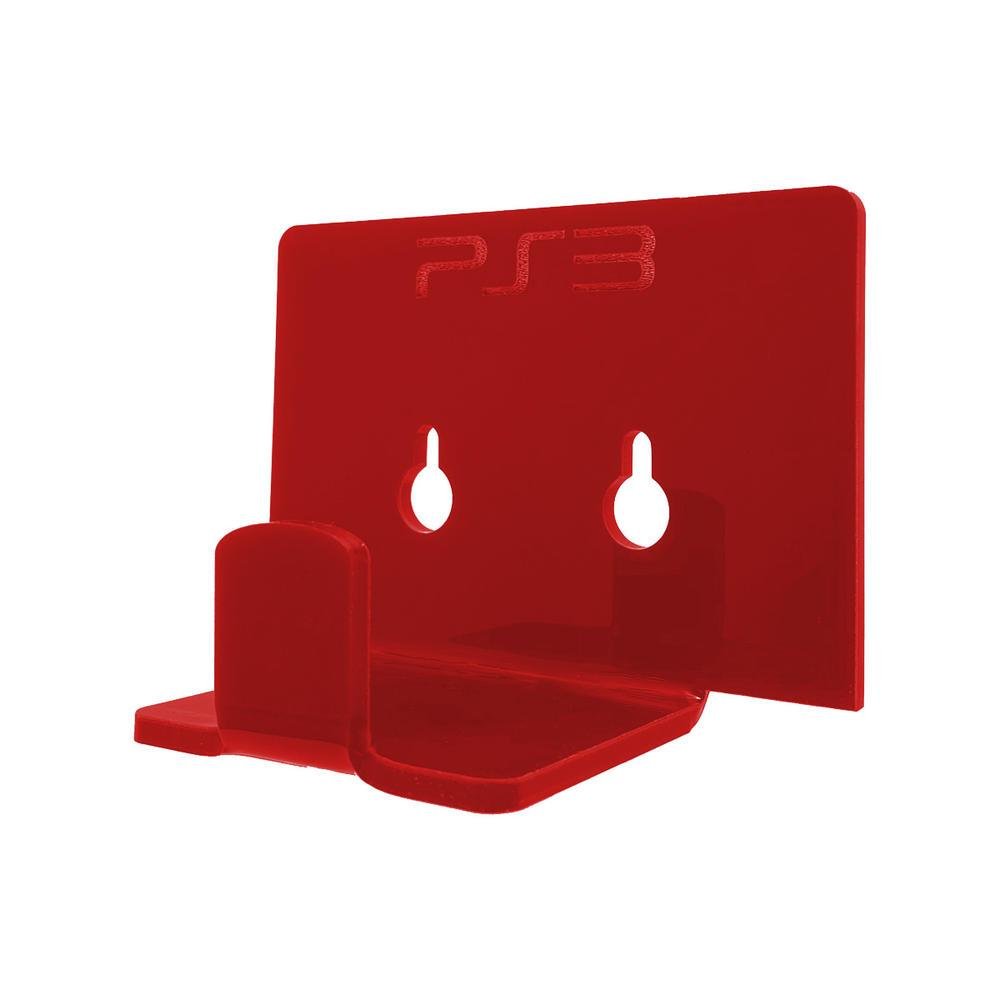 Suporte Parede Controle Playstation 3 - Ps3 Controle - Material Acrílico Vermelho