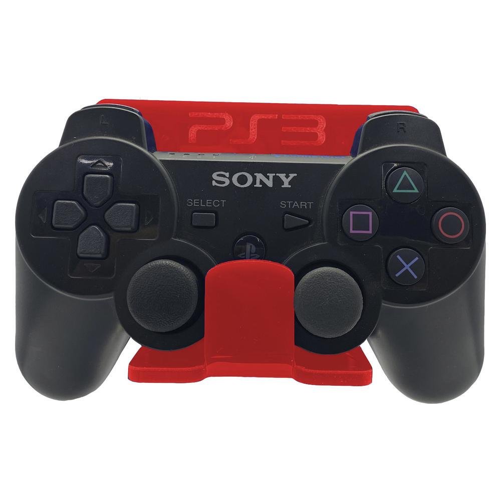 Suporte Parede Controle Playstation 3 - Ps3 Controle - Material Acrílico Vermelho