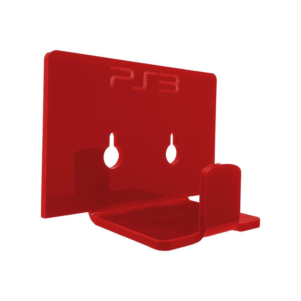Suporte Parede Controle Playstation 3 - Ps3 Controle - Material Acrílico Vermelho