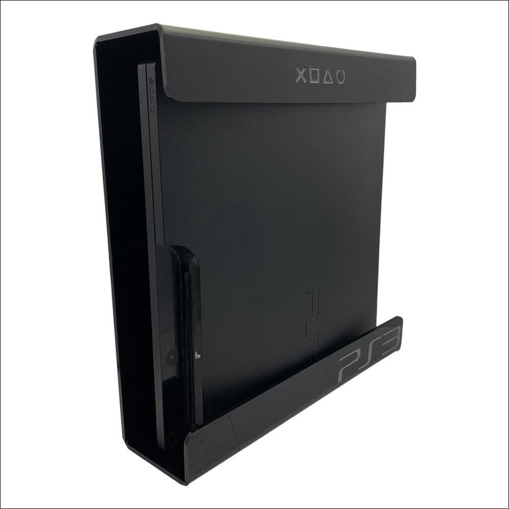 Suporte Parede Console Playstation 3 Slim - Ps3 Slim - Material Acrílico Preto Suporte Parede Console Playstation 3 Slim - Ps3 Slim - Material Acrílico Preto