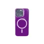 Capa Capinha Case Brilho Luxo Glitter Premium Magsafe Magnética Com Suporte Bracket Para Iphone 14 Pro Max - Roxo