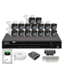 Kit 16 Câmeras Importadas Full Hd 1080p  Dvr Intelbras Mhdx 1232 Hd 6tb