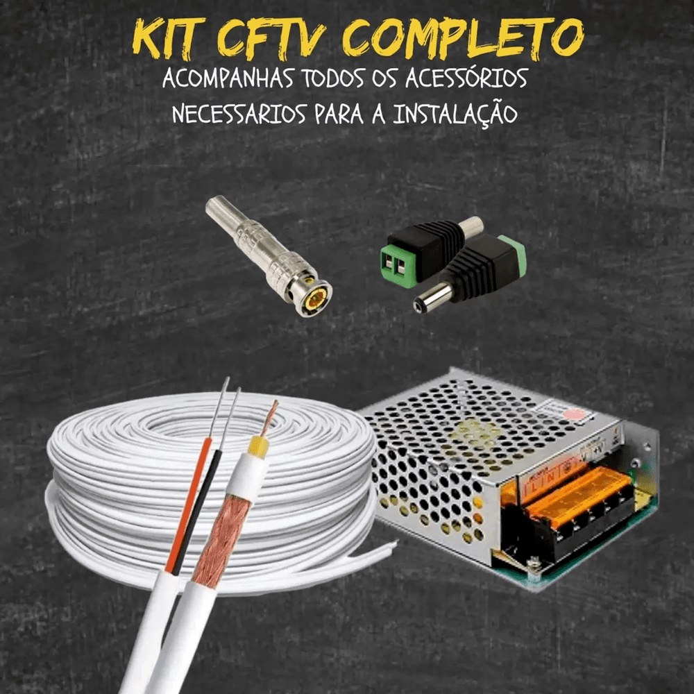 Kit 8 Câmeras Intelbras 3220b Full Color Com Áudio Dvr Mhdx 1016-c Intelbras Com Detecção De Movimentos Hd 6tb