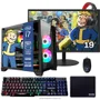 Computador PC Gamer Completo Tob Intel Core I7 SSD 240GB 16gb Gabinete Aquário Teclado Mouse Mouse Pad E Headset Gamer Monitor 19" WINDOWS 10 Pro Trial