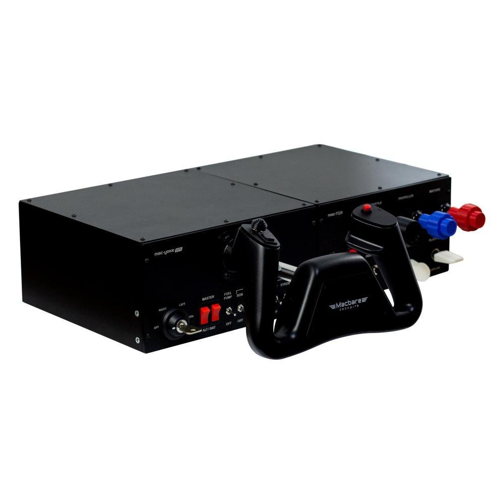 Kit Mac-Yoke Pro E Mac-TQ3 - Simulador De Voo, Joystick, Manche - X-plane - Flight Simulator - Avião Kit Mac-Yoke Pro E Mac-TQ3 - Simulador De Voo, Joystick, Manche - X-plane - Flight Simulator - Avião
