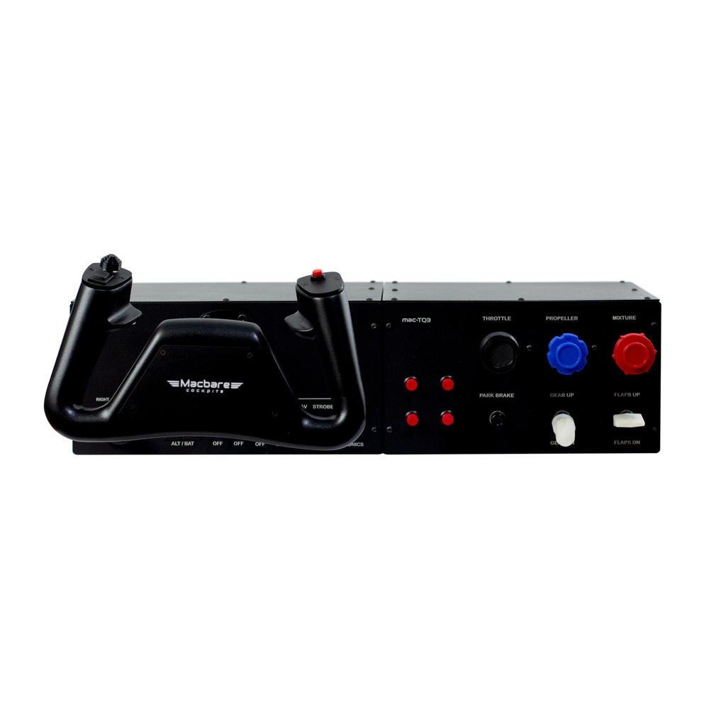 Kit Mac-Yoke Pro E Mac-TQ3 - Simulador De Voo, Joystick, Manche - X-plane - Flight Simulator - Avião Kit Mac-Yoke Pro E Mac-TQ3 - Simulador De Voo, Joystick, Manche - X-plane - Flight Simulator - Avião