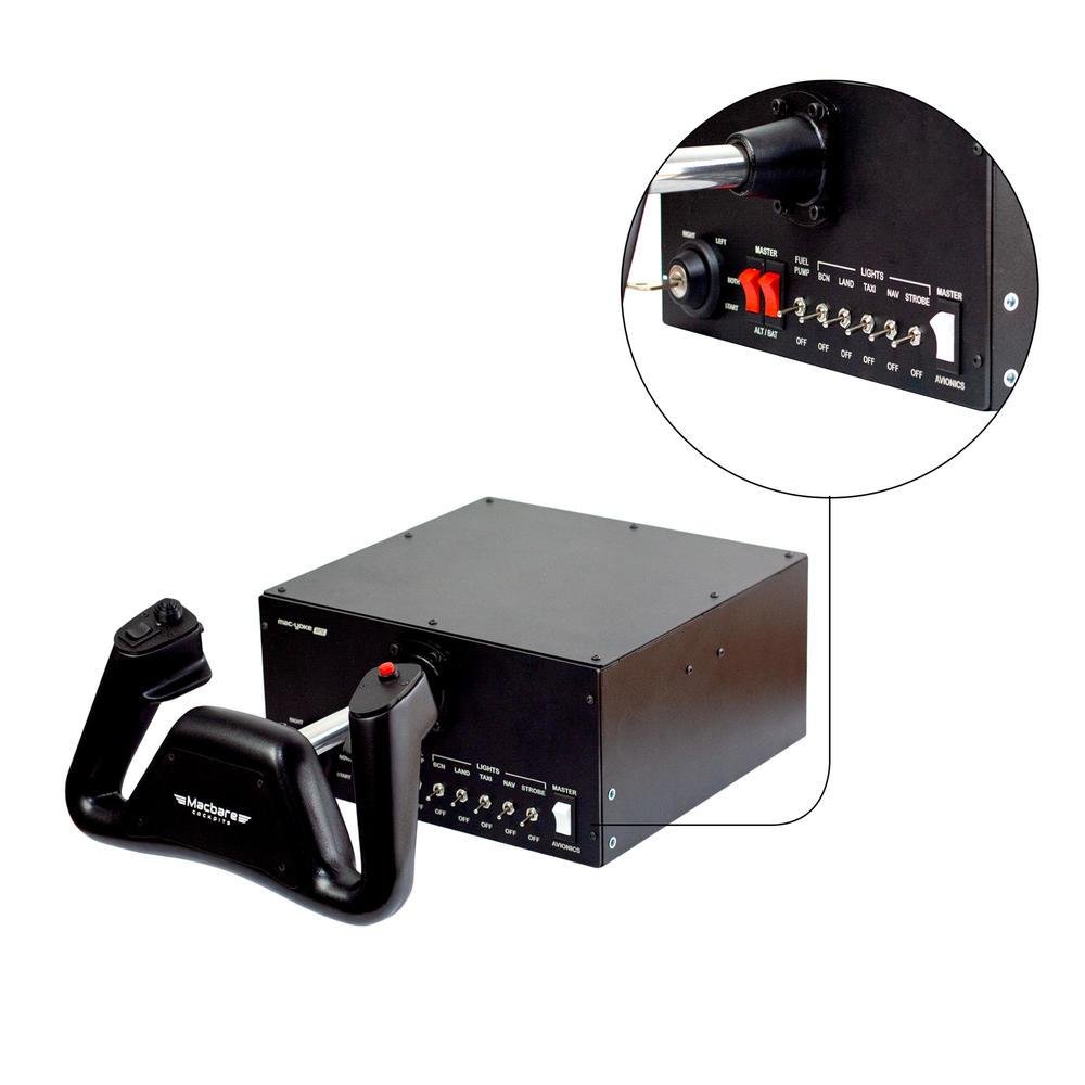 Kit Mac-Yoke Pro E Mac-TQ3 - Simulador De Voo, Joystick, Manche - X-plane - Flight Simulator - Avião Kit Mac-Yoke Pro E Mac-TQ3 - Simulador De Voo, Joystick, Manche - X-plane - Flight Simulator - Avião