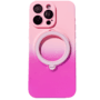 Capa Telefone Suporte Magsafe Em Gradiente Compatível Iphone Cor:rosa/vermelho;modelo Iphone:ip 13 Pro
