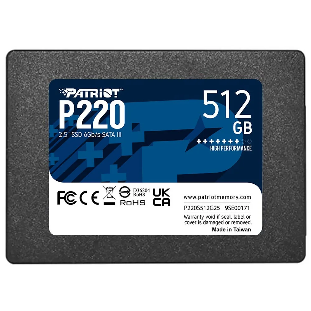 SSD Patriot Sata 3, 512gb, P220 2.5" - P220s512g25 SSD Patriot Sata 3, 512gb, P220 2.5" - P220s512g25