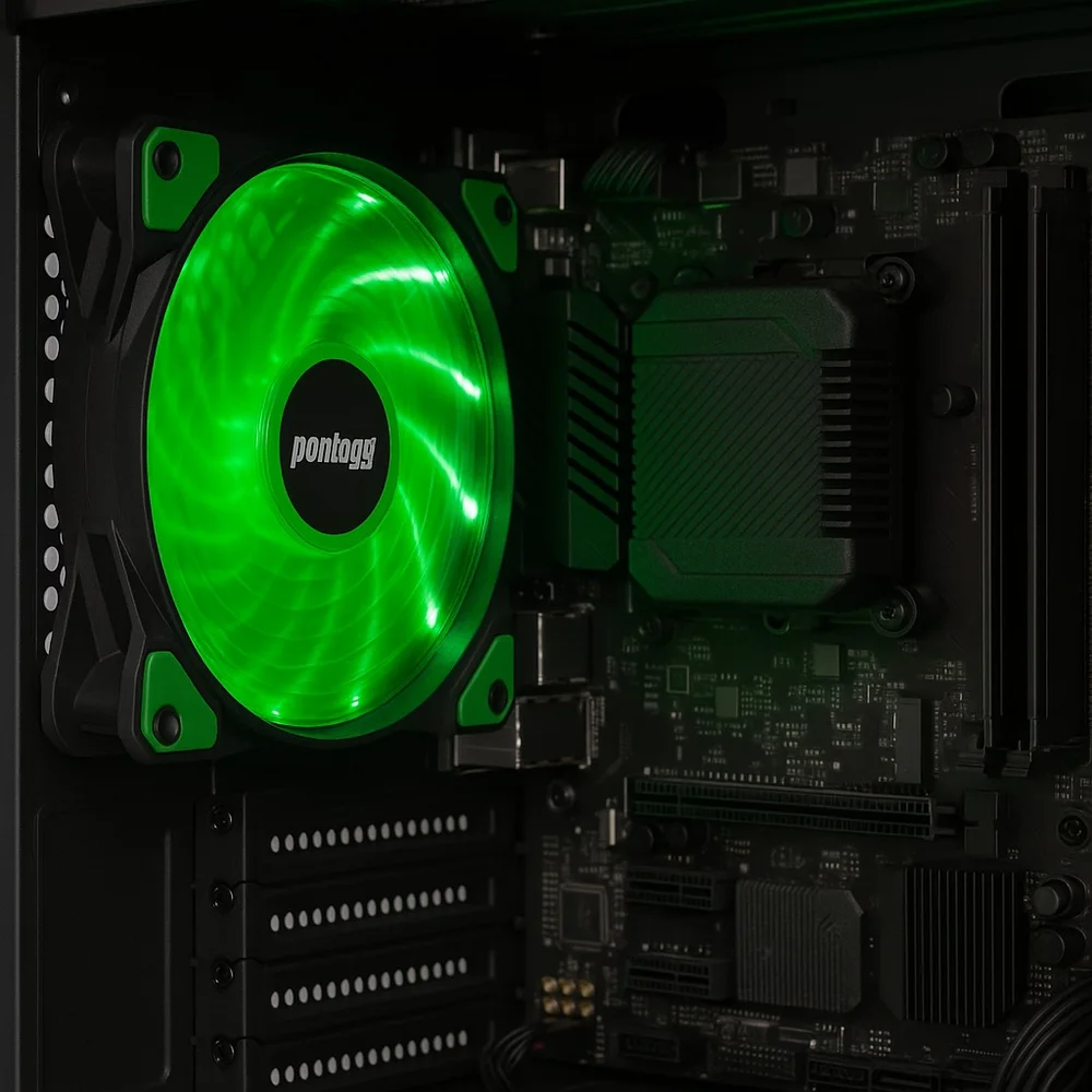 Cooler Fan Pontogg High Quality Verde 16 LEDs. Cooler Fan Pontogg High Quality Verde 16 LEDs.