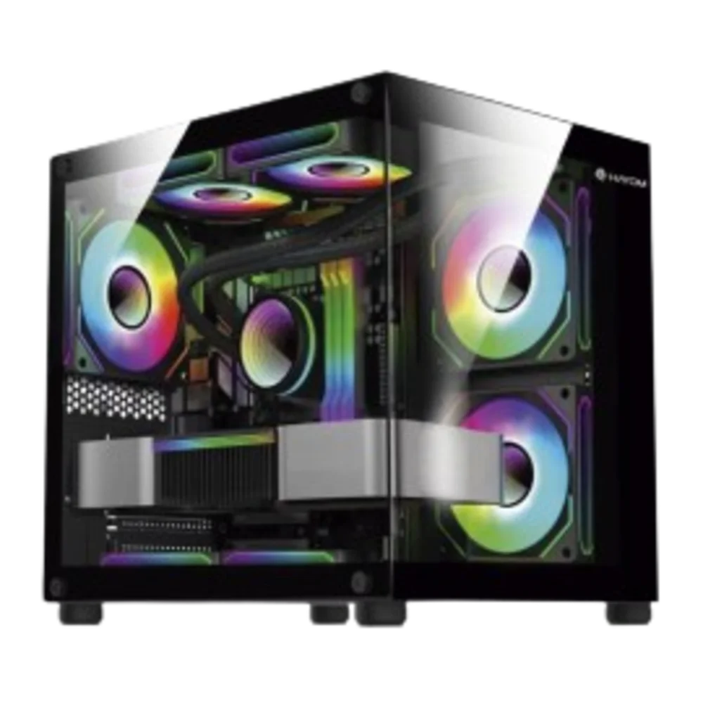 Gabinete Gamer Aquário Gb1796 Com 4 Cooler Fan LED RGB - Hayom Gabinete Gamer Aquário Gb1796 Com 4 Cooler Fan LED RGB - Hayom