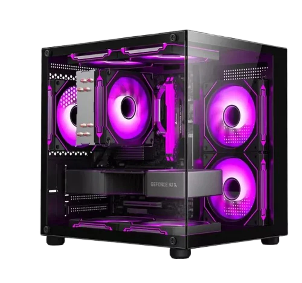 Gabinete Gamer Aquário Gb1796 Com 4 Cooler Fan LED RGB - Hayom Gabinete Gamer Aquário Gb1796 Com 4 Cooler Fan LED RGB - Hayom