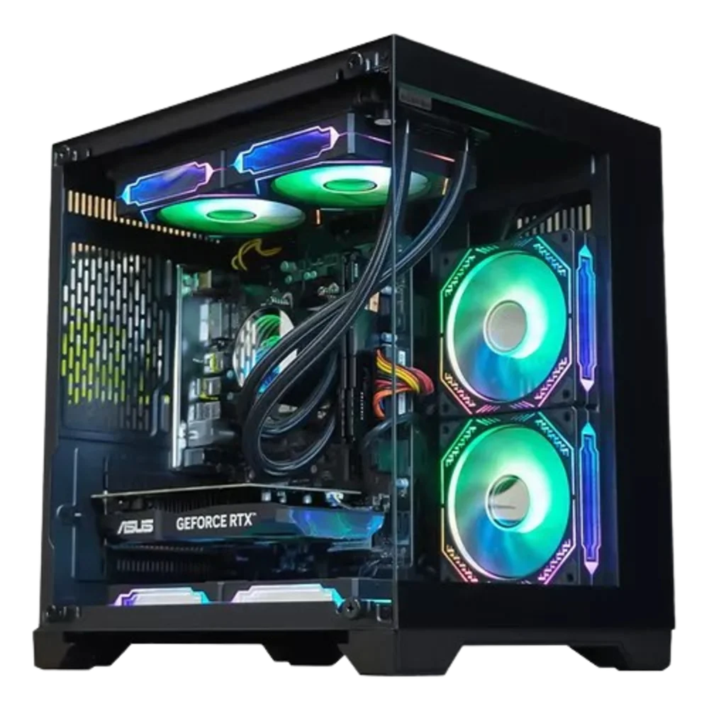 Gabinete Gamer Aquário Gb1796 Com 4 Cooler Fan LED RGB - Hayom Gabinete Gamer Aquário Gb1796 Com 4 Cooler Fan LED RGB - Hayom