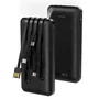 Carregador Portátil 1 Hora Power Bank Com 4 Cabos Preto.