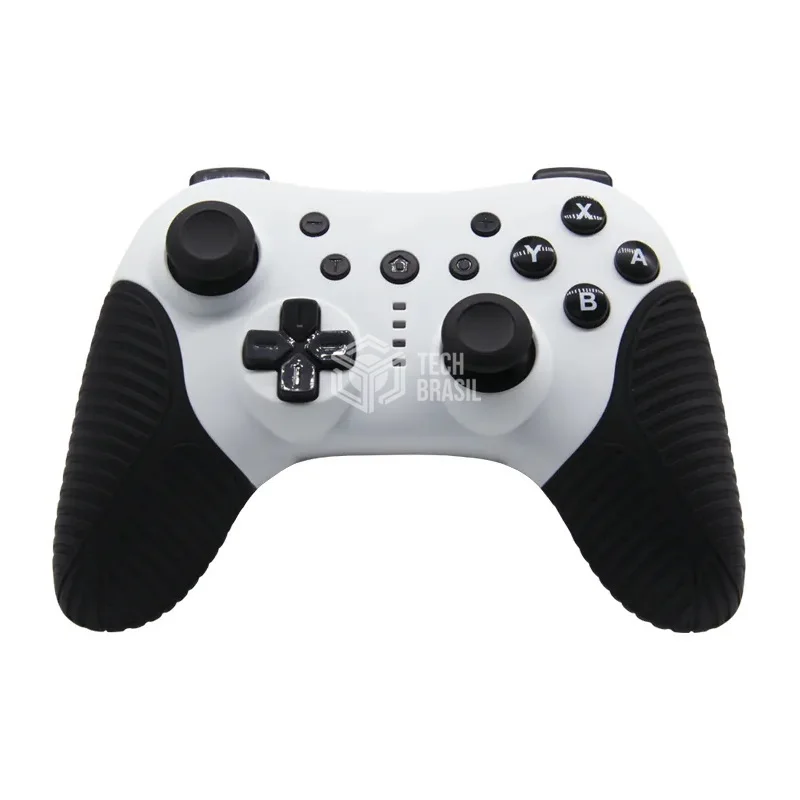 Controle Sem Fio Pro Turbo Para Nintendo Switch Ios Android PC Bluetooth Preto+branco Controle Sem Fio Pro Turbo Para Nintendo Switch Ios Android PC Bluetooth Preto+branco