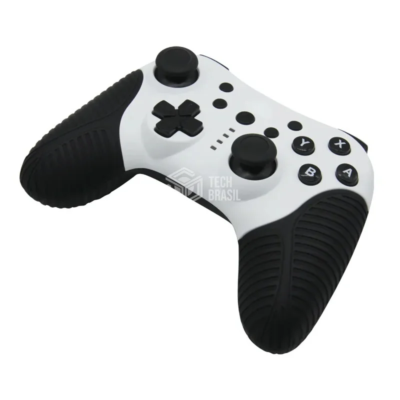 Controle Sem Fio Pro Turbo Para Nintendo Switch Ios Android PC Bluetooth Preto+branco Controle Sem Fio Pro Turbo Para Nintendo Switch Ios Android PC Bluetooth Preto+branco