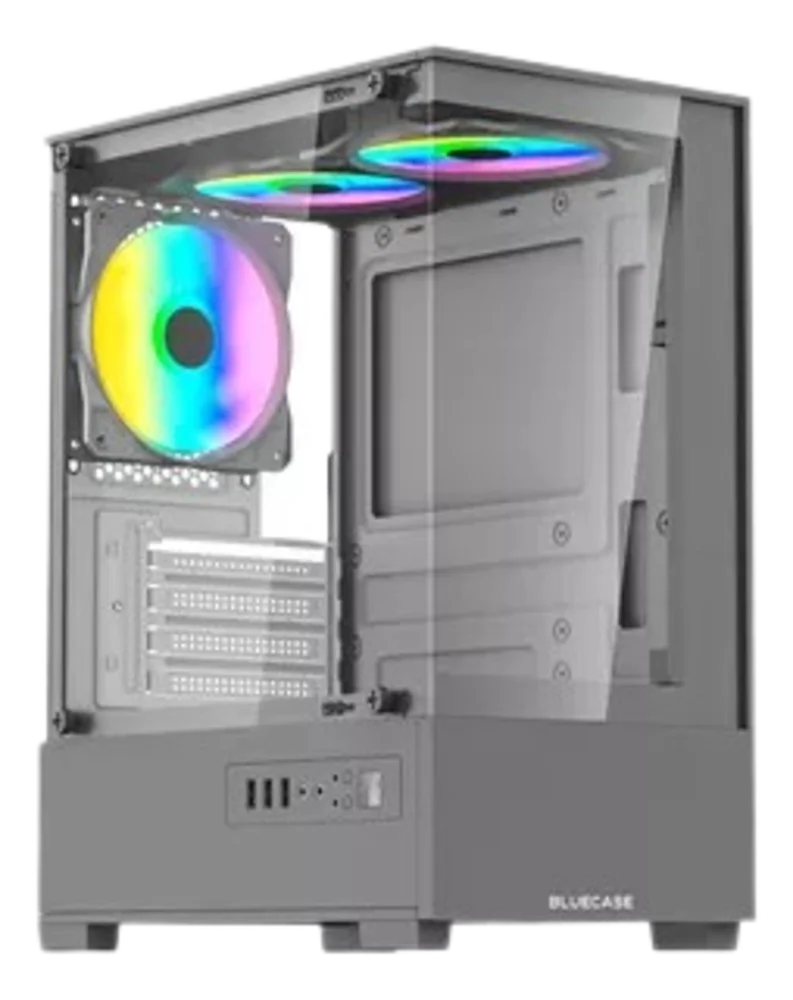 Gabinete Gamer Bg-054 Hit Cinza S/ Fans - Bluecase Gabinete Gamer Bg-054 Hit Cinza S/ Fans - Bluecase