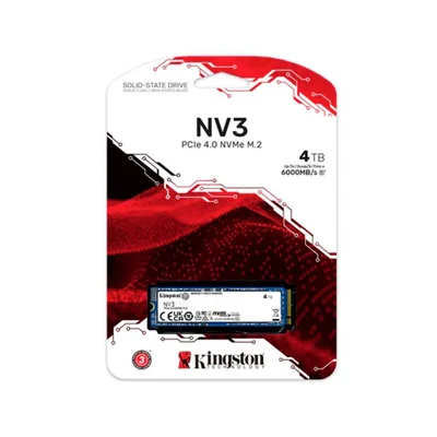 Imagem do produto SSD Kingston NV3 4TB NVMe PCIe 4.0 SNV3S/4000G em Kabum