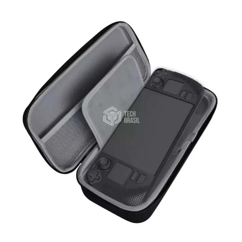 Case Bag Bolsa Estojo De Viagem E Proteção Para Steam Deck Preta Case Bag Bolsa Estojo De Viagem E Proteção Para Steam Deck Preta