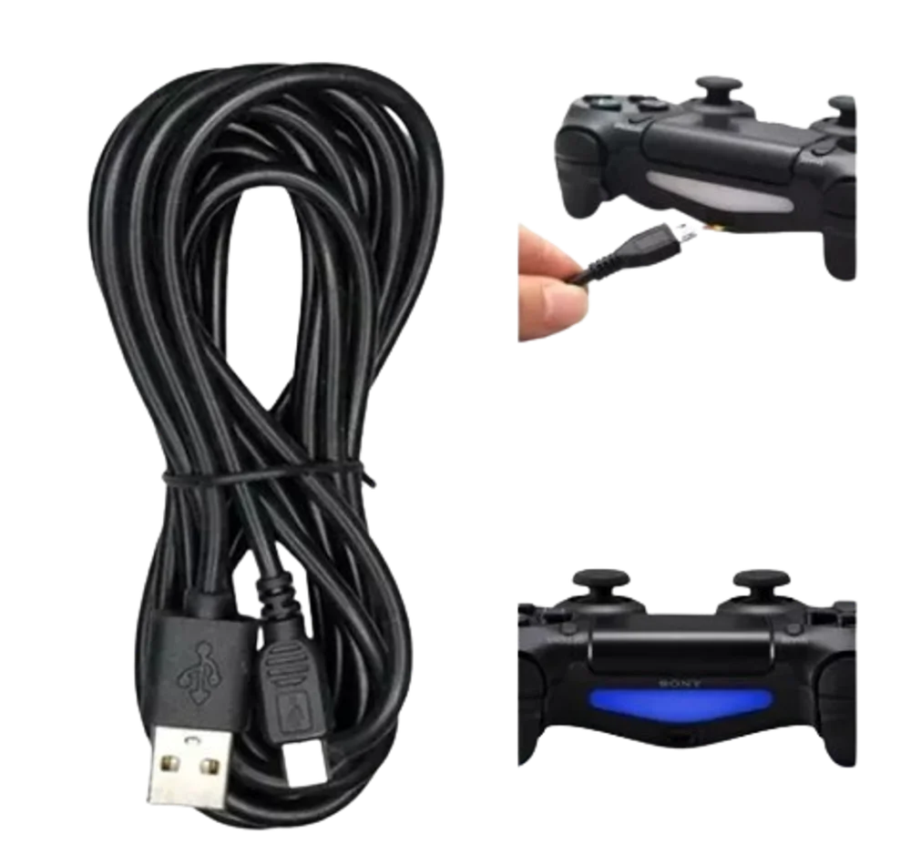 Cabo Carregador V8 Usb Para Controle De Playstation 4 e Xbox One Cabo Carregador V8 Usb Para Controle De Playstation 4 e Xbox One