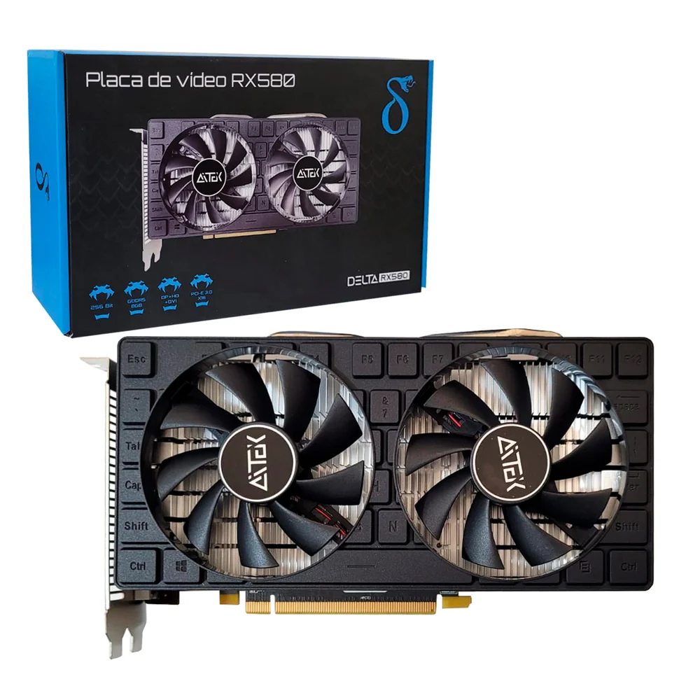Placa de Vídeo RX580 8Gb DELTARX580 KaBuM