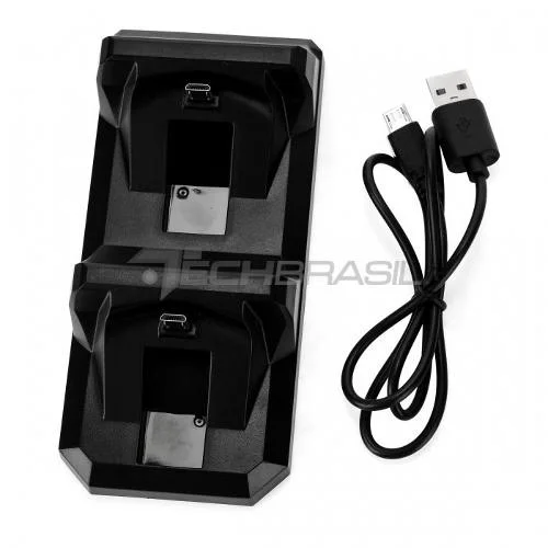 Base Carregador Duplo Dock Charge Para Controle Para Playstation Ps4 Base Carregador Duplo Dock Charge Para Controle Para Playstation Ps4