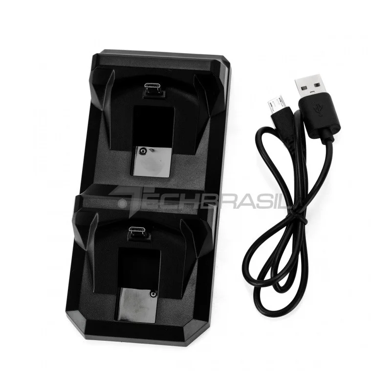 Base Carregador Duplo Dock Charge Para Controle Para Playstation Ps4 Base Carregador Duplo Dock Charge Para Controle Para Playstation Ps4