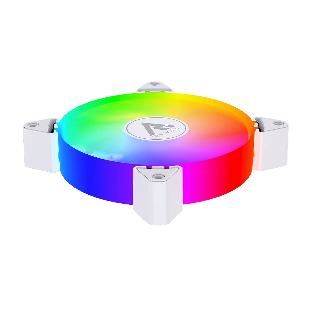 Cooler Fan Ryvel 120mm ARGB 5v Snowy Branco. Cooler Fan Ryvel 120mm ARGB 5v Snowy Branco.