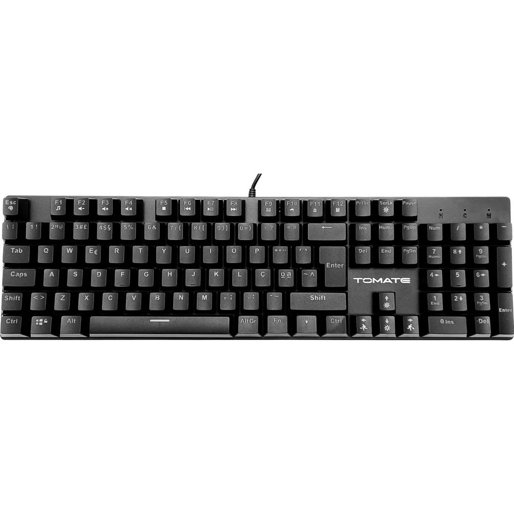 Teclado Mecânico RGB Com Fio Vermelho Tomate