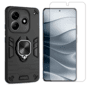 Capa Anel Para Xiaomi Redmi Note 14 5g + Pelicula Hidrogel Cor:preto