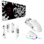 Kit Mouse Gamer Attack Shark X11 White +  Pad 80x30 Dragão