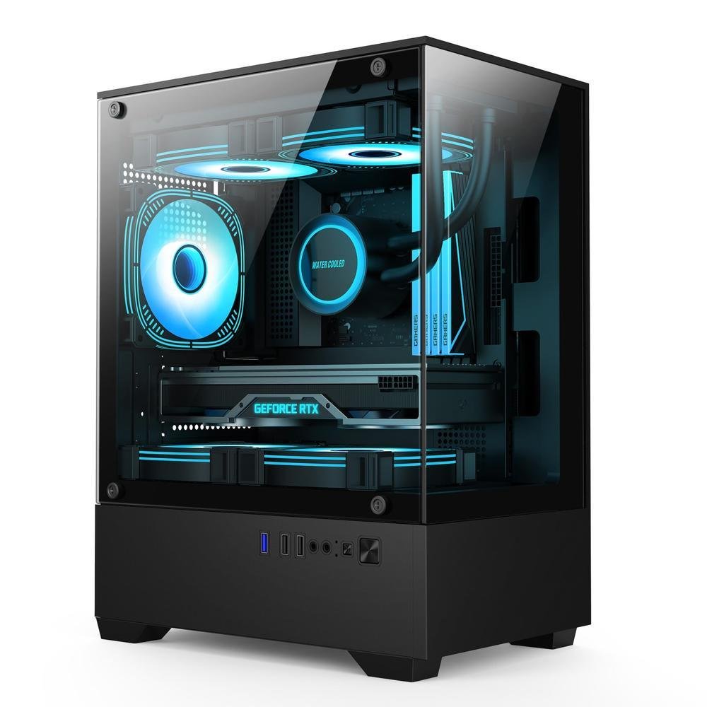 Gabinete Gamer Alligator Shop Aquario Scale Mid Tower Lateral E Frontal Em Vidro Temperado Alsgb-scl-bk Gabinete Gamer Alligator Shop Aquario Scale Mid Tower Lateral E Frontal Em Vidro Temperado Alsgb-scl-bk